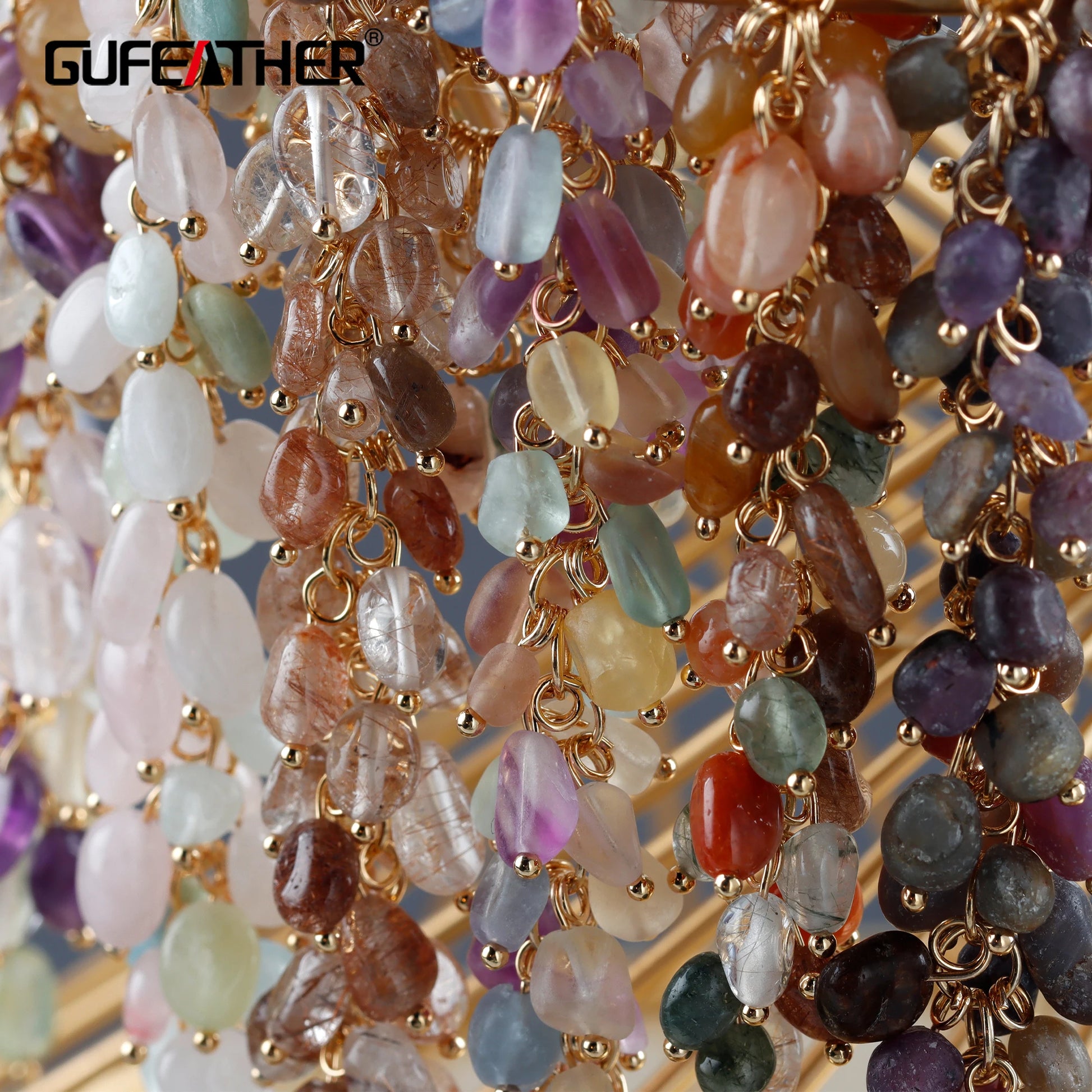 GUFEATHER M987,jewelry accessories,pass REACH,nickel free,18k gold plated,copper,natural stone,diy chain,jewelry making,10cm/lot - AMULET RING STORE