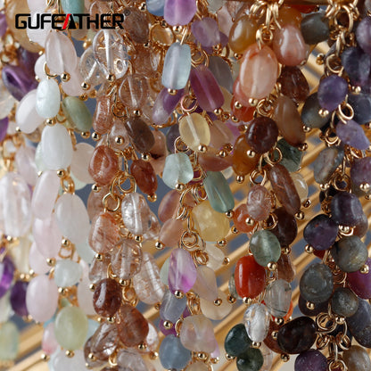 GUFEATHER M987,jewelry accessories,pass REACH,nickel free,18k gold plated,copper,natural stone,diy chain,jewelry making,10cm/lot - AMULET RING STORE