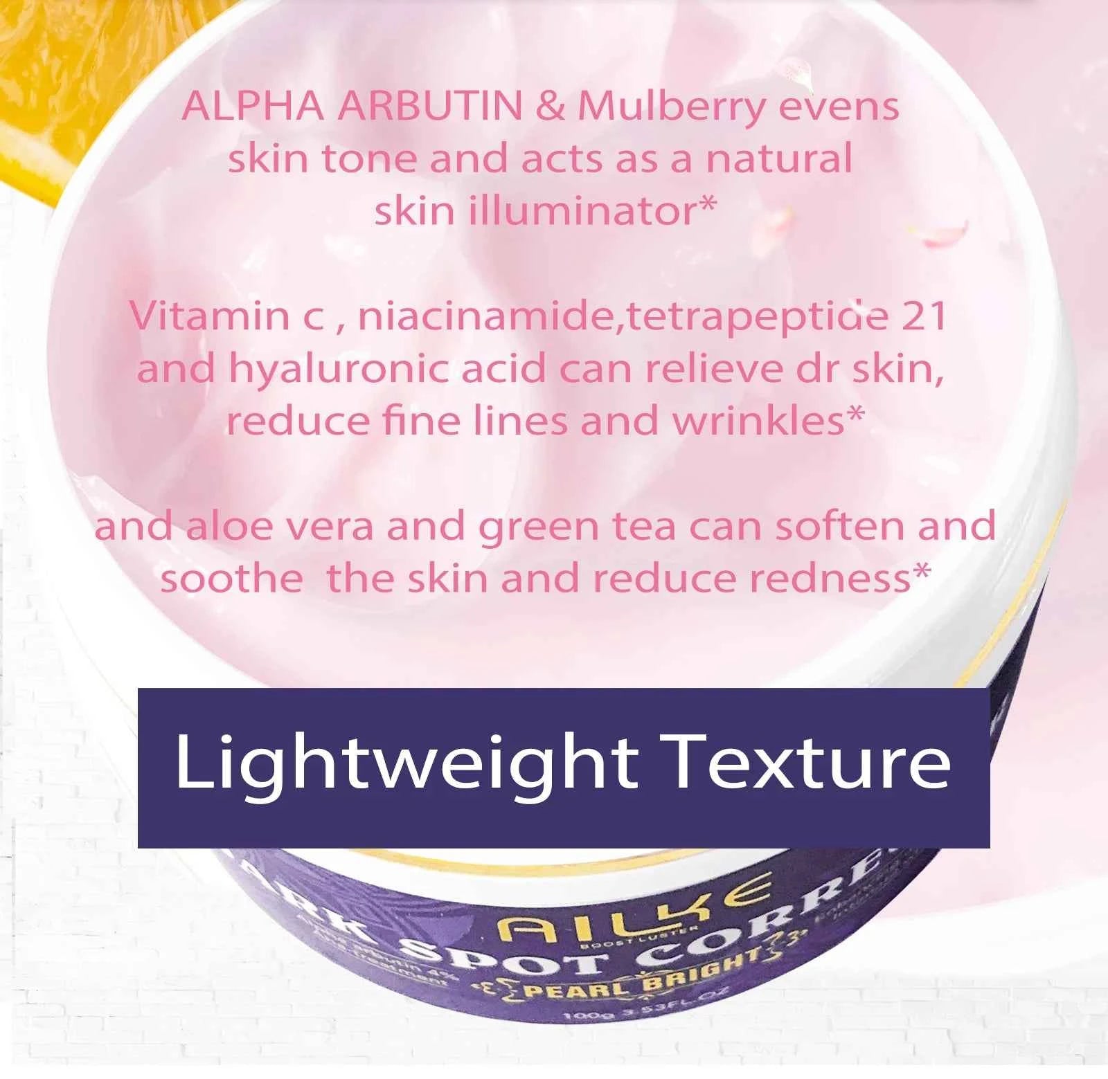 AILKE Whitening Cream, Glutathione Body Lotion for Brighter Skin, Reduce Dark Spots, Black Spots, Moisturizing, Even Skin Tone
