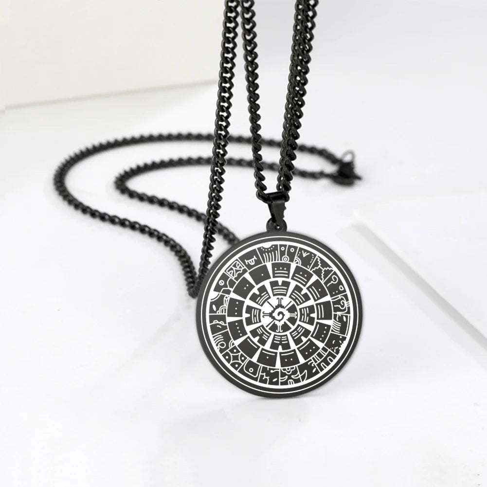 Wicca 7 Archangels Sigil Charm Necklaces Men Women Seal of Solomon Pendant Supernatural Protection Amulet Magic Talisman Jewelry