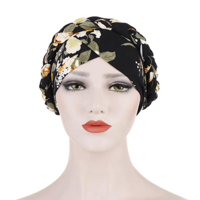 Cotton print muslim turban scarf for women islamic inner hijab caps Arab wrap head scarves femme musulman turbante mujer - AMULET RING STORE