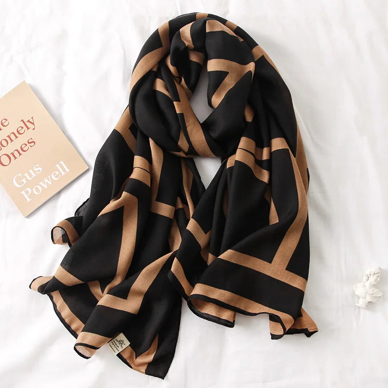 Wholesale Brand Designer Cotton Scarf High Quality Foulard Bandana Long Lrage Shawls Wrpas Winter Warm Scarves Pashmina 2020 New - AMULET RING STORE
