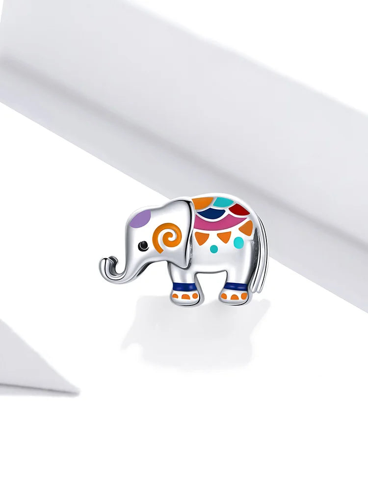 BAMOER 925 Sterling Silver Green Warbler Pendant Colorful CZ Bird Animal Charms Fit Charm Bracelets Bangles DIY Jewelry SCC991 - AMULET RING STORE