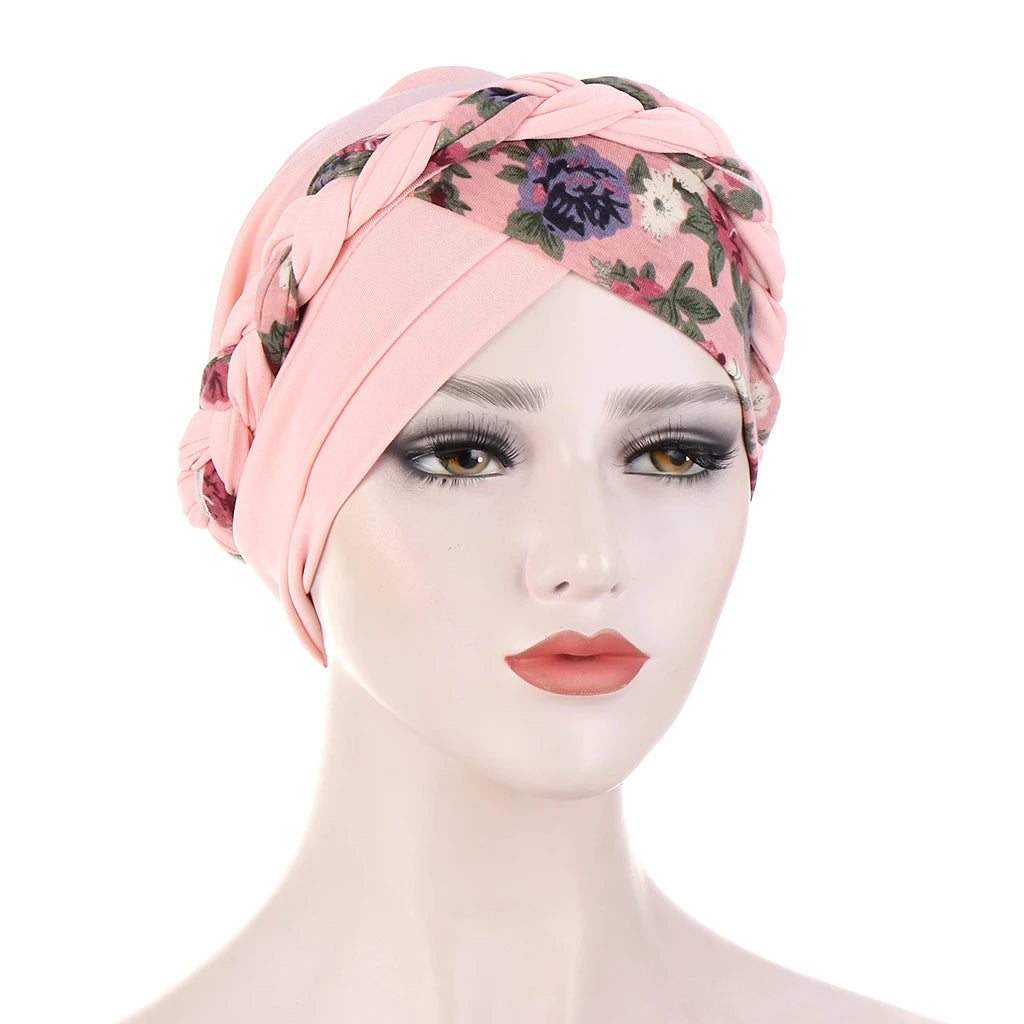 Cotton print muslim turban scarf for women islamic inner hijab caps Arab wrap head scarves femme musulman turbante mujer - AMULET RING STORE
