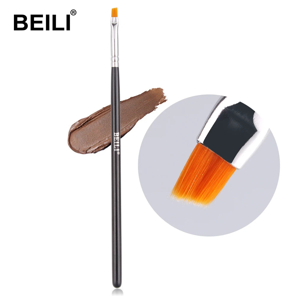 BEILI Ultra Thin Eyebrow Makeup Brush Set For Professional Eyeliner Eyelash Concealer Detail Brushes Make up Beauty Product - AMULET RING STORE