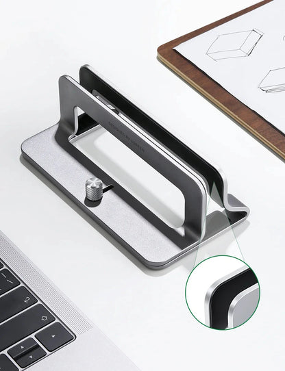 UGREEN Vertical Laptop Stand Holder For MacBook Air Pro Aluminum Foldable Notebook Stand Laptop Support MacBook Pro Tablet Stand - AMULET RING STORE