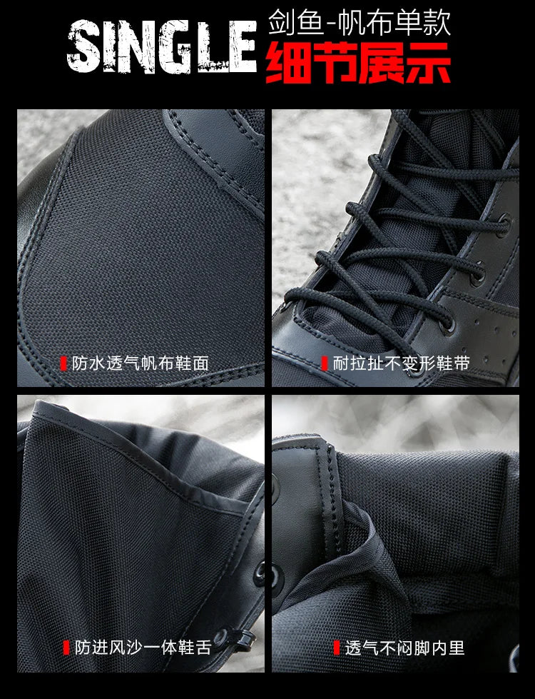 Summer Combat Boot Men Women Climbing Training Lightweight Waterproof Tactical Boots Outdoor Hiking Breathable Mesh Shoes - AMULET RING STORE