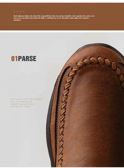 Men Casual Shoes Breathable Loafers Sneakers 2023 New Fashion Comfortable Flat Handmade Retro Leisure Loafers Shoes Men Shoes