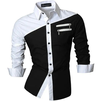 jeansian Spring Autumn Features Shirts Men Casual Shirt New Arrival Long Sleeve Casual Male Shirts K034