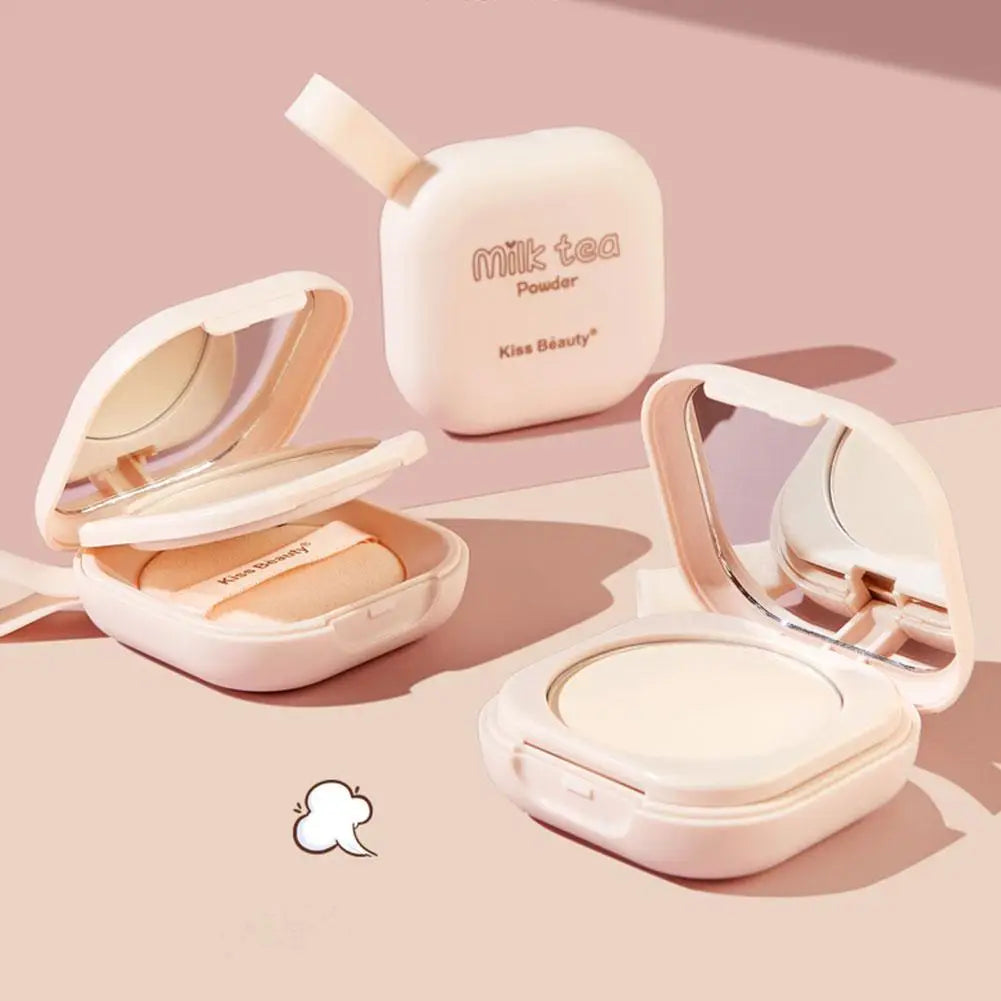 Korean Loose Powder Full Brightening Concealer Mineral Face Foundation Cosmetics Lasting Makeup Powder Compact Powder Pressed - AMULET RING STORE