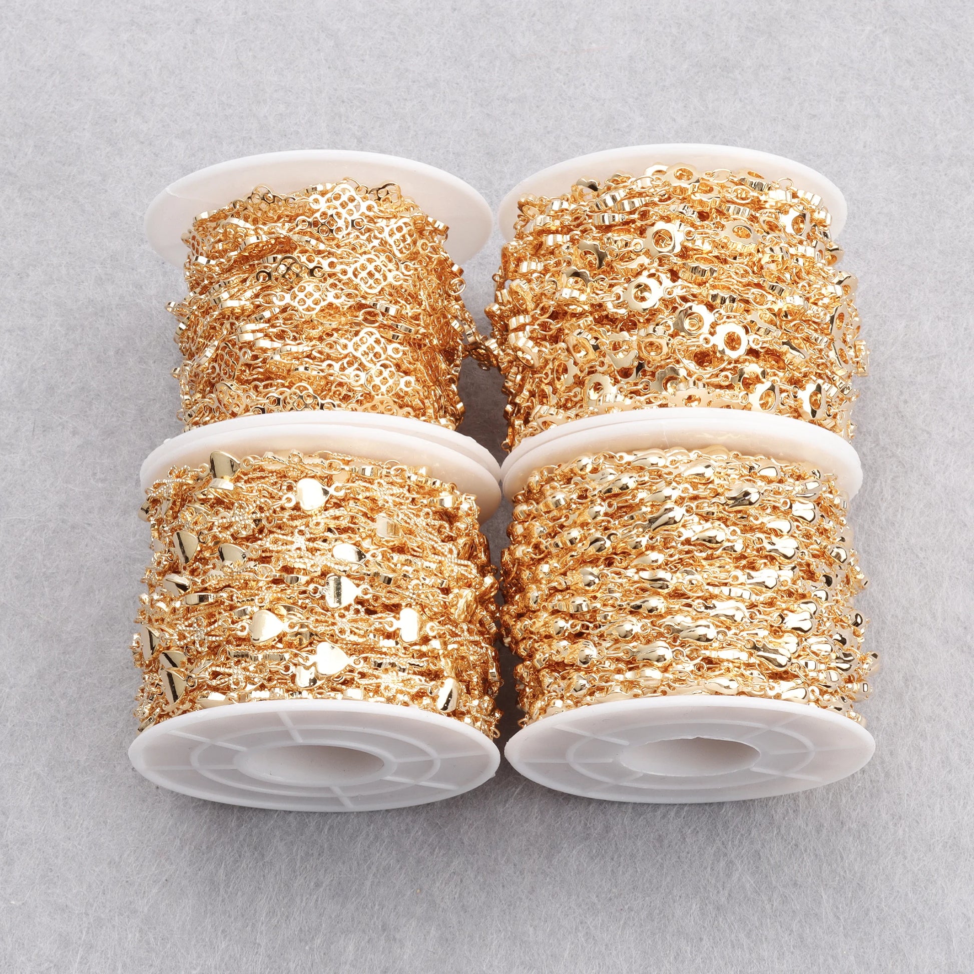 YEGUI C164,jewelry accessories,diy chain,18k gold plated,0.3microns,copper metal,diy bracelet necklace,jewelry making,1m/lot - AMULET RING STORE