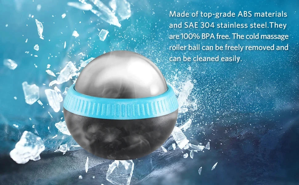 Hot/Cold Massage Roller Ball Stainless Steel Body Therapy Ice Roller Pain Relief  Deep Tissue Massage Balls Body Face Massager