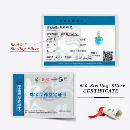 ORSA JEWELS 925 Sterling Silver 12 Color Heart Shaped Birthstone Pendant Necklace Woman Girl's Lucky Birthday Jewelry Gift APN02