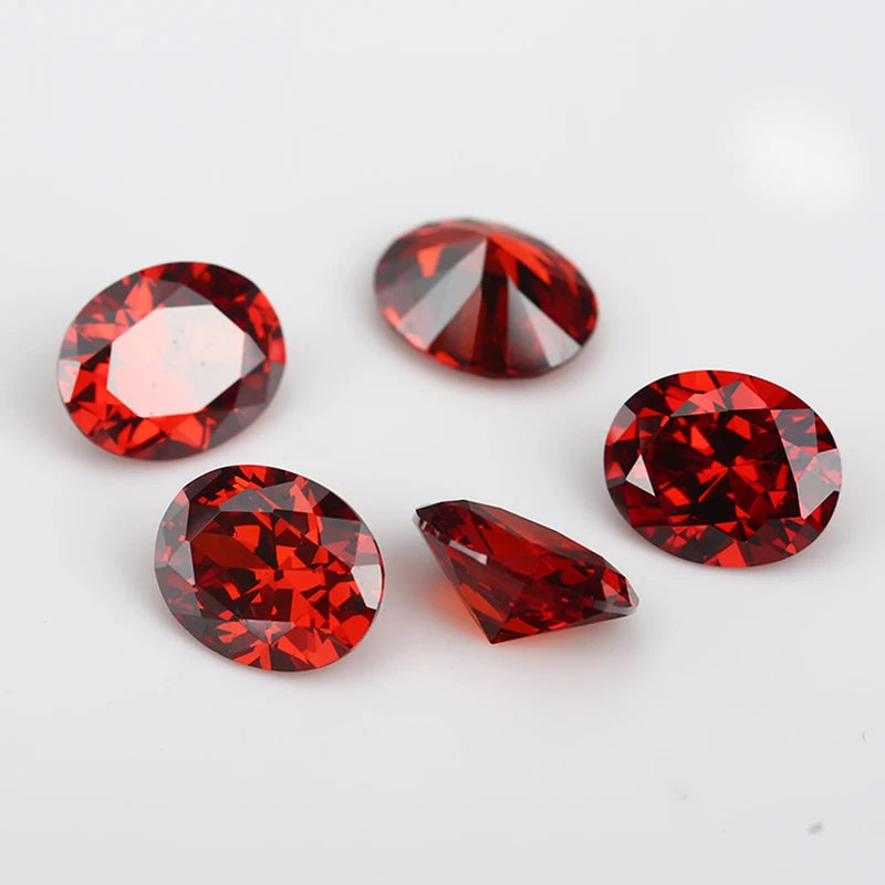 Size 2x3mm~13x18mm Oval Shape 5A CZ Stone Synthetic Gems Color Cubic Zirconia Loose Zircon For Jewelry Making - AMULET RING STORE