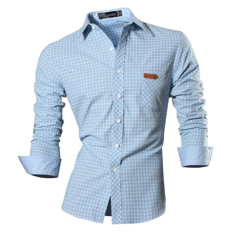 jeansian Spring Autumn Features Shirts Men Casual Shirt New Arrival Long Sleeve Casual Male Shirts K034