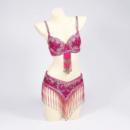Special Customizable Hand Beaded Oriental Belly Dance Costumes Bra or Belt Separately XL Size 20-30 days