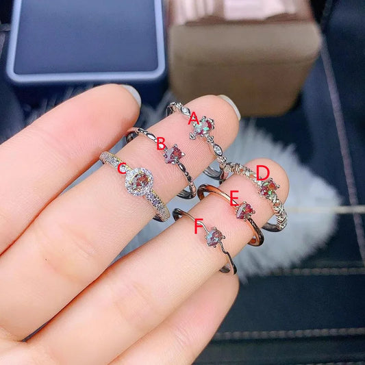 Solid 14K Rose Gold Vintage Alexandrite Engagement Ring