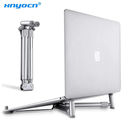 Portable Laptop Stand Aluminum Alloy Holder Foldable Universal Notebook PC Riser Support for Macbook Pro Android 12~17in Laptop - AMULET RING STORE