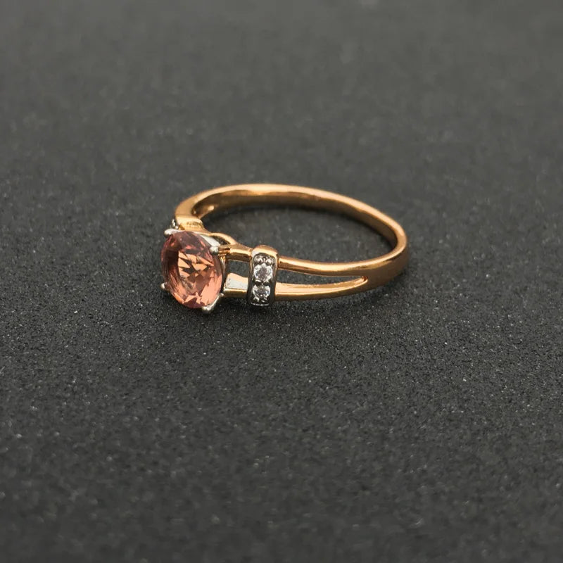 FFGems Elegant Zultanite Rings Diaspore Gemstone Color Change Rose Gold Simple Fine Jewelry For Women Party Gift Box