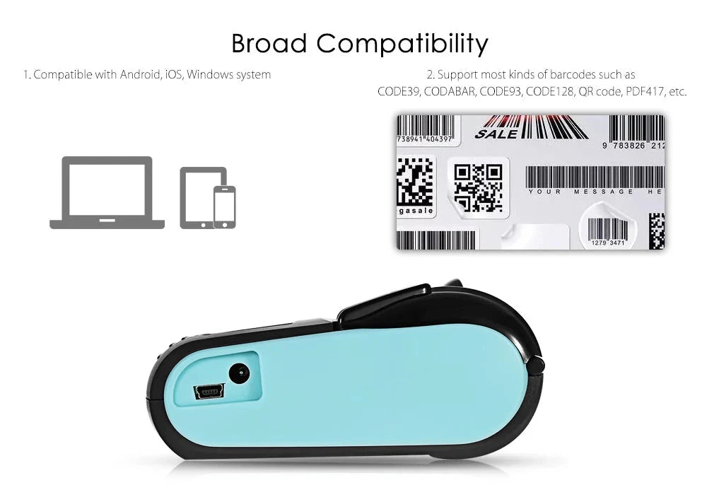 58mm Bluetooth 4.0 Thermal Printer For Phone and Computer To Print Bill POS Receipt Thermal Bluetooth Printer PT210 Model