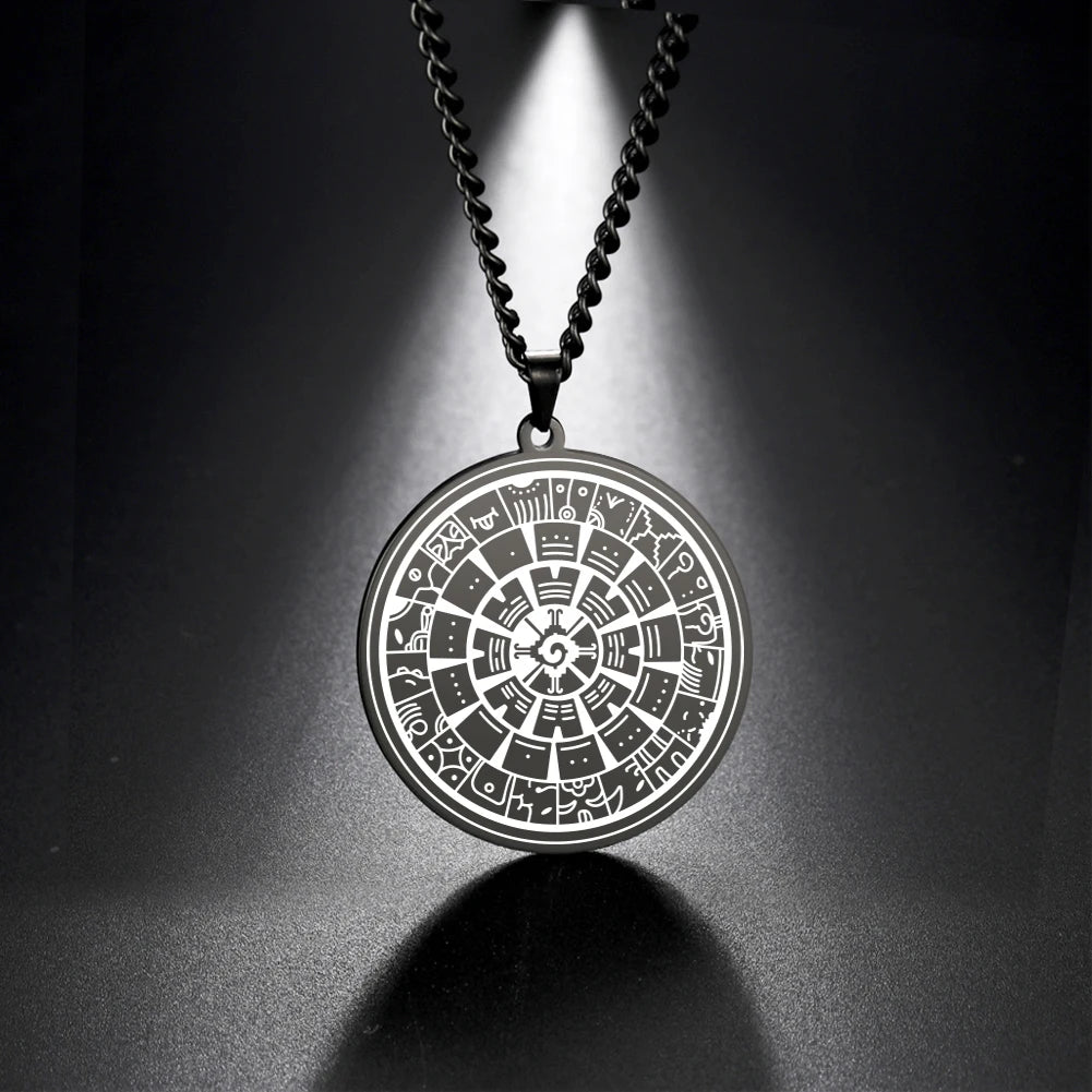 Wicca 7 Archangels Sigil Charm Necklaces Men Women Seal of Solomon Pendant Supernatural Protection Amulet Magic Talisman Jewelry