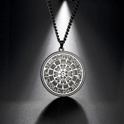 Wicca 7 Archangels Sigil Charm Necklaces Men Women Seal of Solomon Pendant Supernatural Protection Amulet Magic Talisman Jewelry