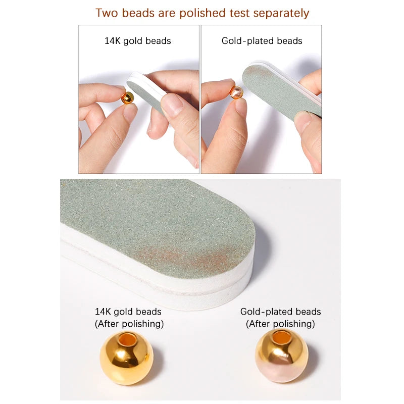 100pcs 14K Gold Filled Spacer Beads 2mm 3mm 4mm Round Loose Bead for Bracelets Necklace DIY Jewelry Making Accessories Wholesale - AMULET RING STORE