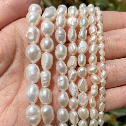 Natural Freshwater Pearl Beads High Quality Irregular Shape Punch Loose Beads for Jewelry Making DIY Necklace Bracelet - AMULET RING STORE
