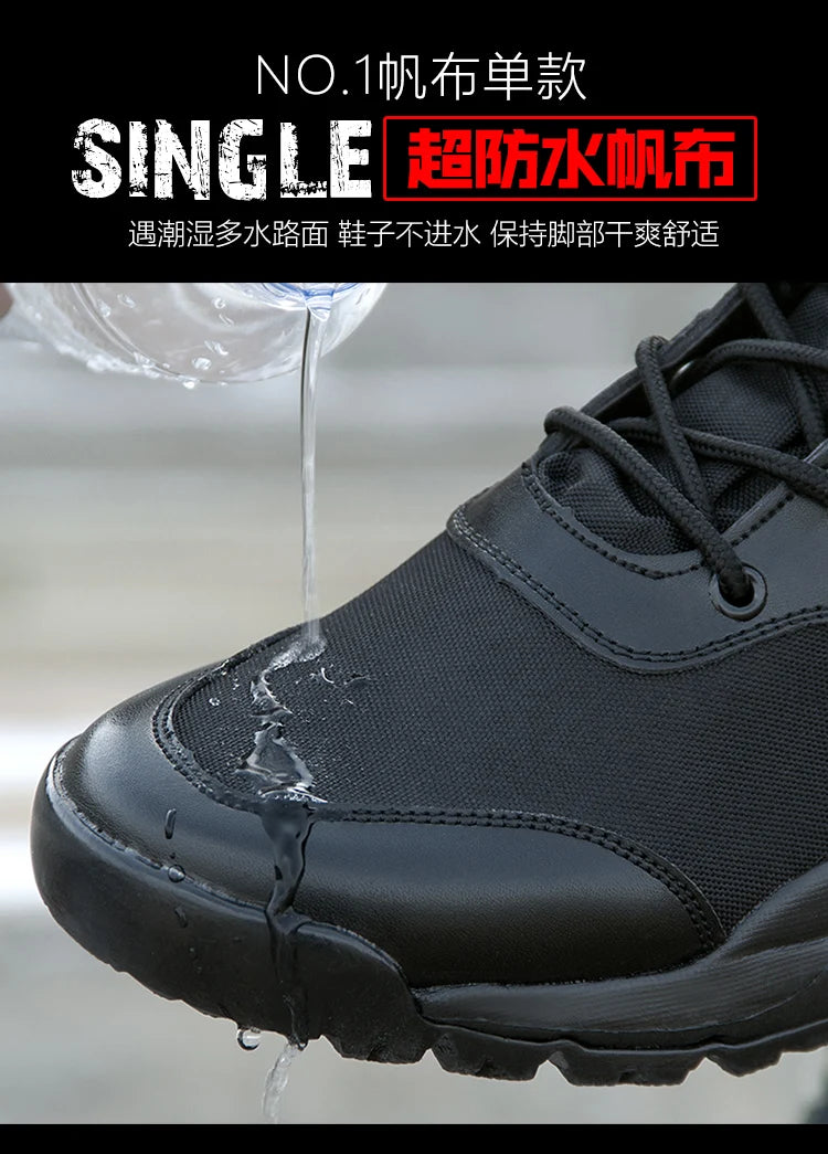 Summer Combat Boot Men Women Climbing Training Lightweight Waterproof Tactical Boots Outdoor Hiking Breathable Mesh Shoes - AMULET RING STORE