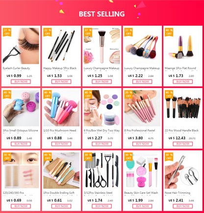 Beauty White Cosmetic Brushes Guards Mesh Flexible Net Protectors Cover Sheath 20Pc Convenient Maquiagem Brochas Maquillaje Tool - AMULET RING STORE