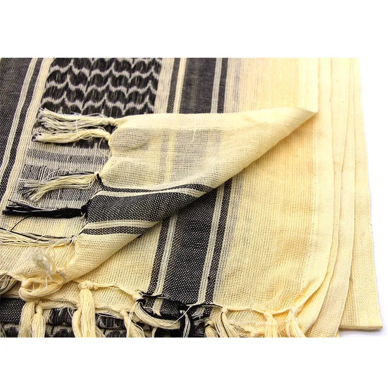 Hot sale Arab Keffiyeh Shemagh Scarf Cotton Winter Shawl Neck Warmer Cover Head Wrap Windproof Tactical Camping Scarf Men Women - AMULET RING STORE