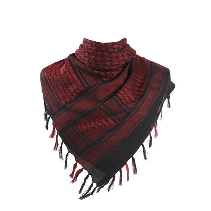 Hot sale Arab Keffiyeh Shemagh Scarf Cotton Winter Shawl Neck Warmer Cover Head Wrap Windproof Tactical Camping Scarf Men Women - AMULET RING STORE