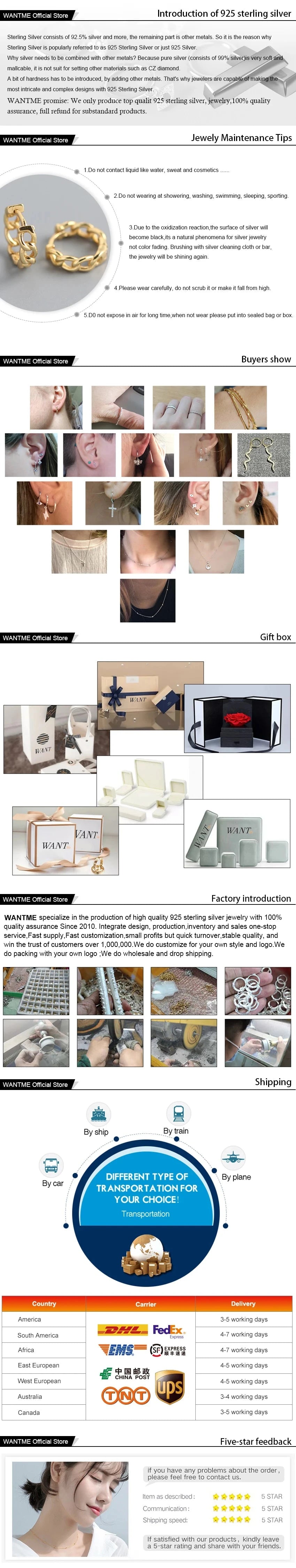 WANTME 925 Sterling Silver Fashion Sweet Flower Shiny Zircon Spiral Bead Stud Earrings for Women Cute Ear Bone Piercing Jewelry - AMULET RING STORE