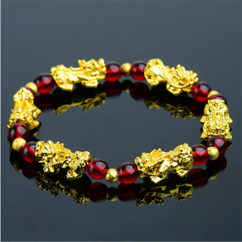 Pixiu Bring Wealth Good Luck Bracelet Chinese Fengshui Beast Agate Charm Bracelets Jewelry Lucky Bracelets Drop Shipping