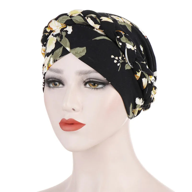 Cotton print muslim turban scarf for women islamic inner hijab caps Arab wrap head scarves femme musulman turbante mujer - AMULET RING STORE