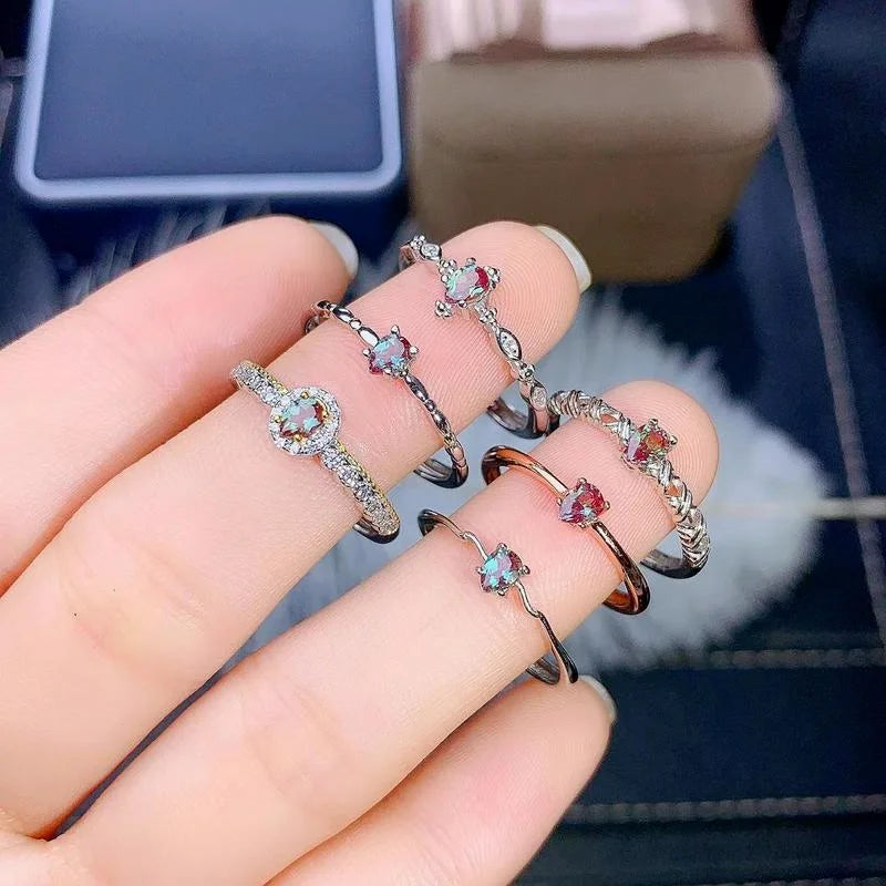 Solid 14K Rose Gold Vintage Alexandrite Engagement Ring