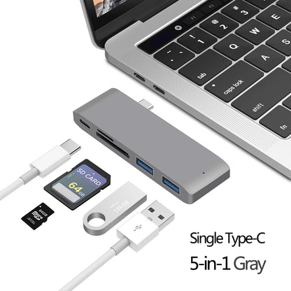 USB 3.1 Type-C Hub to HDMI Adapter 4K Thunderbolt 3 USB C Hub 3.0 TF SD Reader Slot PD For MacBook Air 13 15 Pro 14 M4 M3 M2 M1