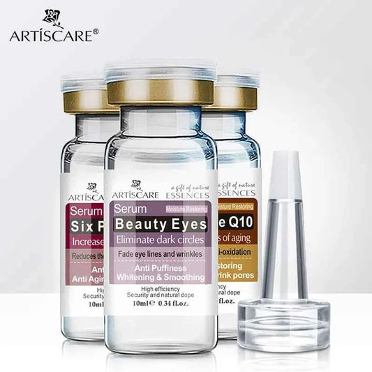 ARTISCARE Aging & Beauty Eyes Serum SET Anti Dark Circles Wrinkles Removal Coenzyme Q10 Six Peptides cream 3Pcs