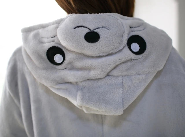 HKSNG Winter Unisex Adult Warm Soft Seal Onesies Pajamas Sleepwear Overall Jumpsuit Pyjamas Kigurumi - AMULET RING STORE