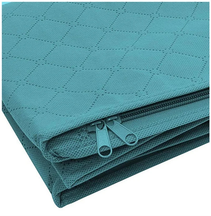 1Piece Large Storage Box Zipper Cover Window Folding Organizer Bedroom Shelf Wardrobe Cloth Toy Fabric Foldable Box For Objects - AMULET RING STORE