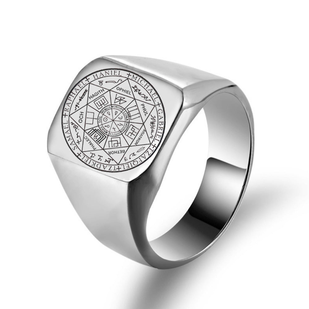 The Seals of the Seven Archangels Protection Amulet Seal Solomon Kabbalah Ring AMULET RING STORE