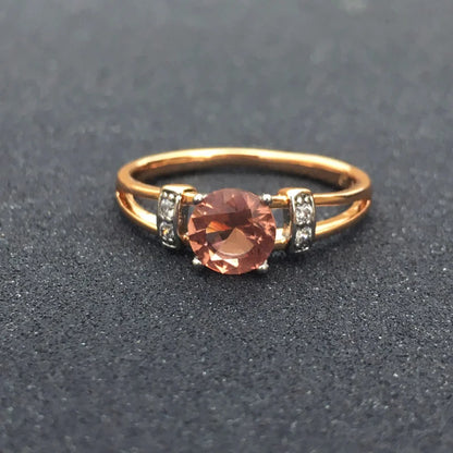FFGems Elegant Zultanite Rings Diaspore Gemstone Color Change Rose Gold Simple Fine Jewelry For Women Party Gift Box