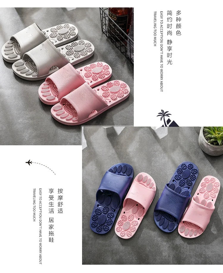 Reflexology Foot Massage Slippers Bath Slippers Tension Relief Acupuncture Feet Massager Household Slipper Foot Health Care - AMULET RING STORE