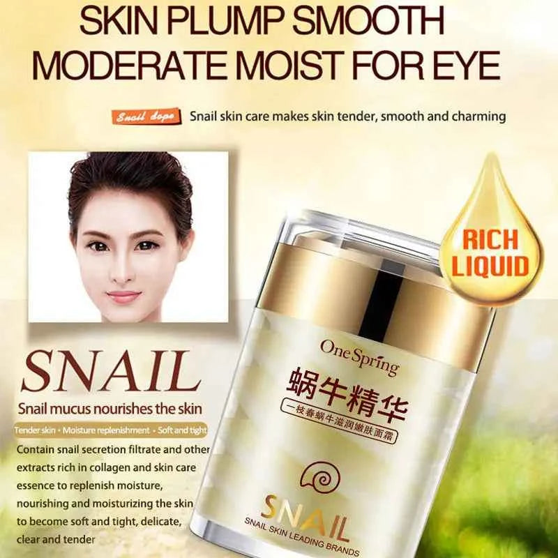 Snail Face Cream + Retinol Eye Massage Roller Serum 2pcs Moisturizing Eye Bag Face Cream Korean Skin Care Products