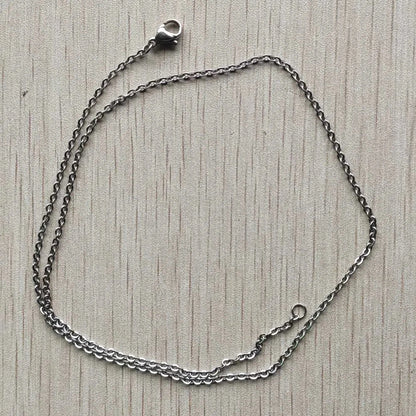 2mm 1.5mm stainless steel Chain Necklaces 45 50 60cm with Lobster Clasp for pendants Jewelry Accessories making Wholesale 100pcs - AMULET RING STORE
