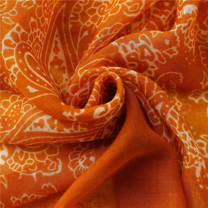 New Women Fashion Orange Cashew Floral Viscose Shawl Scarf From Aztec Ethnic Echarpe Foulard Femme Bufanda Muslim Hijab 180*90Cm - AMULET RING STORE