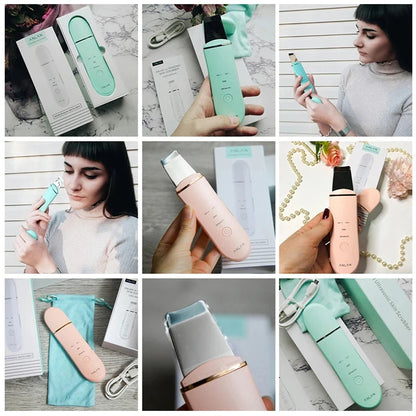 ANLAN Ultrasonic Skin Scrubber Deep Cleaning Peeling Shovel Limpiador Facial Skin Care Face Lifting Machine Ultrasonic Cleaner