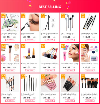 Beauty White Cosmetic Brushes Guards Mesh Flexible Net Protectors Cover Sheath 20Pc Convenient Maquiagem Brochas Maquillaje Tool - AMULET RING STORE