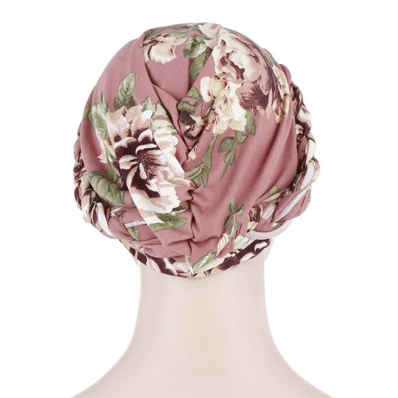 Cotton print muslim turban scarf for women islamic inner hijab caps Arab wrap head scarves femme musulman turbante mujer - AMULET RING STORE