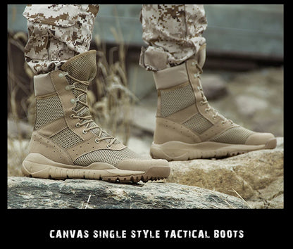 Summer Combat Boot Men Women Climbing Training Lightweight Waterproof Tactical Boots Outdoor Hiking Breathable Mesh Shoes - AMULET RING STORE